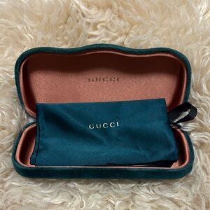 Gucci Emerald Velvet Eyewear Case